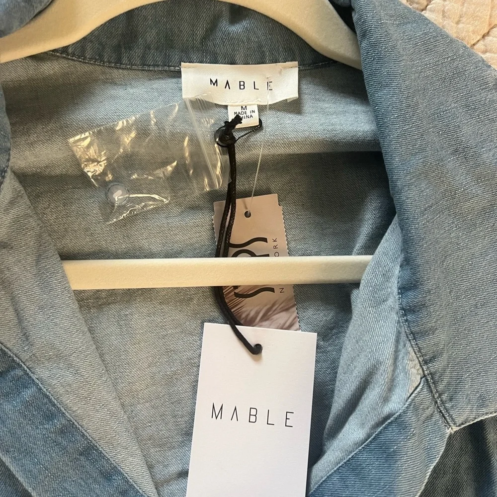 NEW Mable Chambray Twist Front Top & Shorts Set - Picture 6 of 6